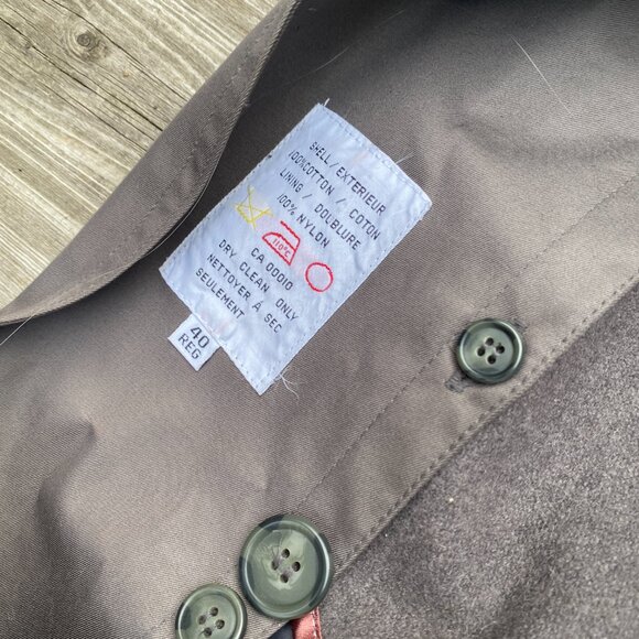 Men's Vintage 1998 YSL Yves Saint Laurent Wool Brown Button Coat Jacket Size 40 - Picture 4 of 16